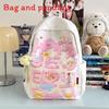 Cartoon Cute Rabbit Elephant Koala Dog Animal Letter Printed Backpack Student