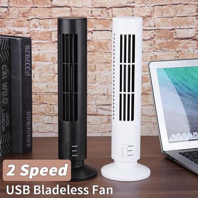 Ventilator Turn Fără Pale Silențios Ajustabil 2 Setări de Viteză Ventilator de Răcire USB Zgomot Redus Flux de Aer Puternic Oscilant pentru Răcire Naturală