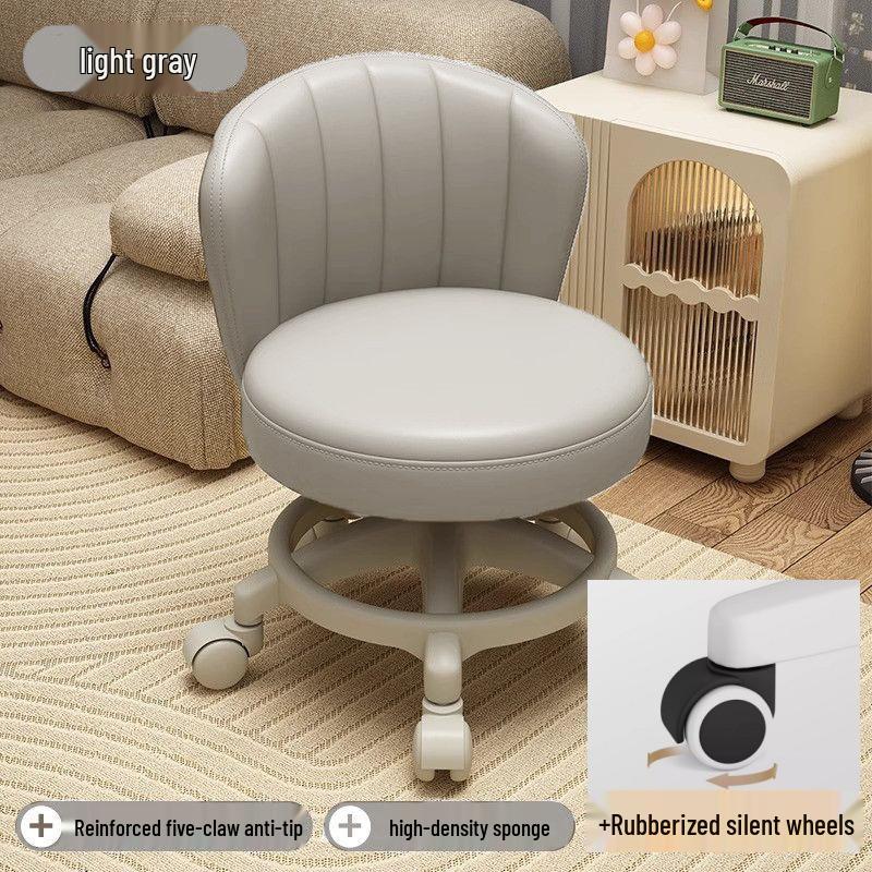 Adjustable Rolling Stool for Kids: Walk Learning, Shoe Changing, Grout Cleaning, Silent Mopping, with Wheels