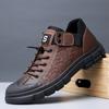 2025 Spring New Men's Shoes Leather Breathable Versatile Trend Platform Non-slip Outdoor Casual Shoes Men's Mountaineering Shoes