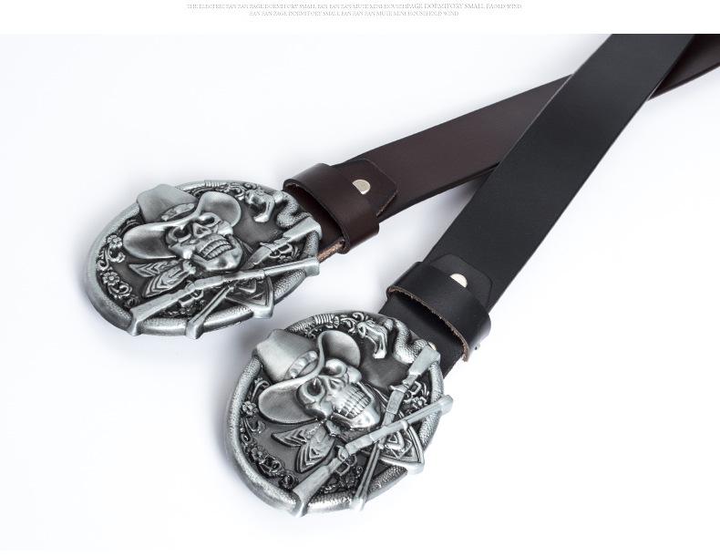 Trendy Men's Retro Cowhide Leather Belt - Genuine Casual Style for Trousers