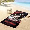 Name Custom Black Stones Print Beach Towel, Large Soft Quick Dry Towel for Beach Camping Swimming