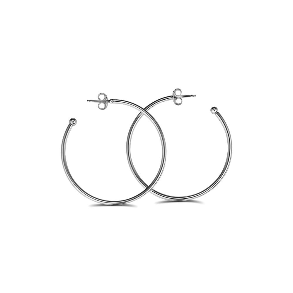 Trendige 925er-Sterlingsilber-Creolen der Vielseitigkeit, große Ohrringe für Frauen, Hochzeitsohrringe, Modeschmuck