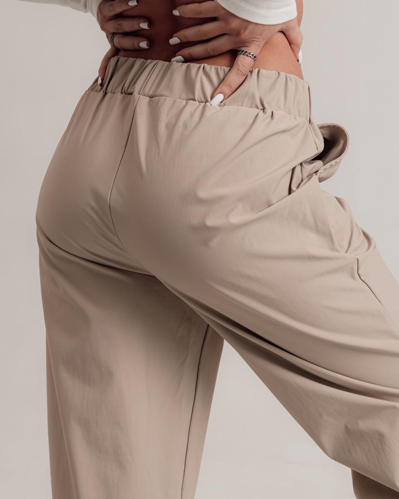 Women's Trousers Butella 16554 M Beige