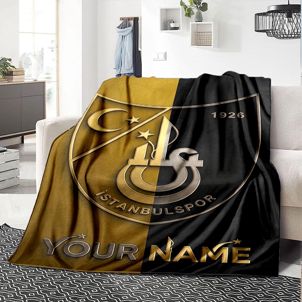 Name Custom Istanbulspor AS Print Flannel Blanket High Quality Warm Comfortable Cover for All Seasons Perfect for Gifts Home Decor