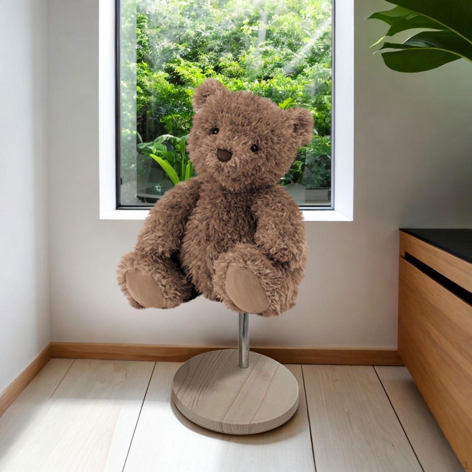 Action Figures Support Stand, Wooden Base for Doll Accessories Display 16cm
