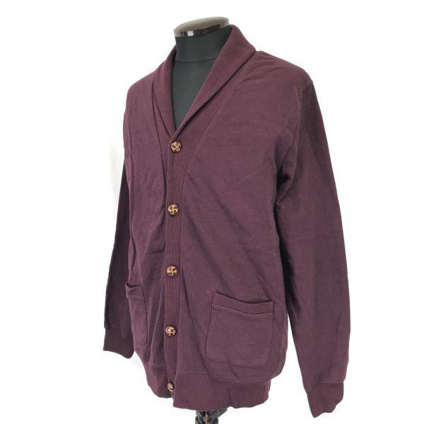 coen New with Tag Cotton 100% Sweat Jacket Cardigan Men’s Size M Dark Purple(USED)