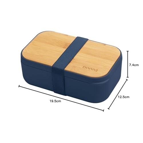 Premium Bento Box, 1000ml Capacity, Blue, with Valve, Adjustable Dividers, Dishwasher and Microwave Safe, Single Tier, 5 Colors, Simple, Stylish, and
