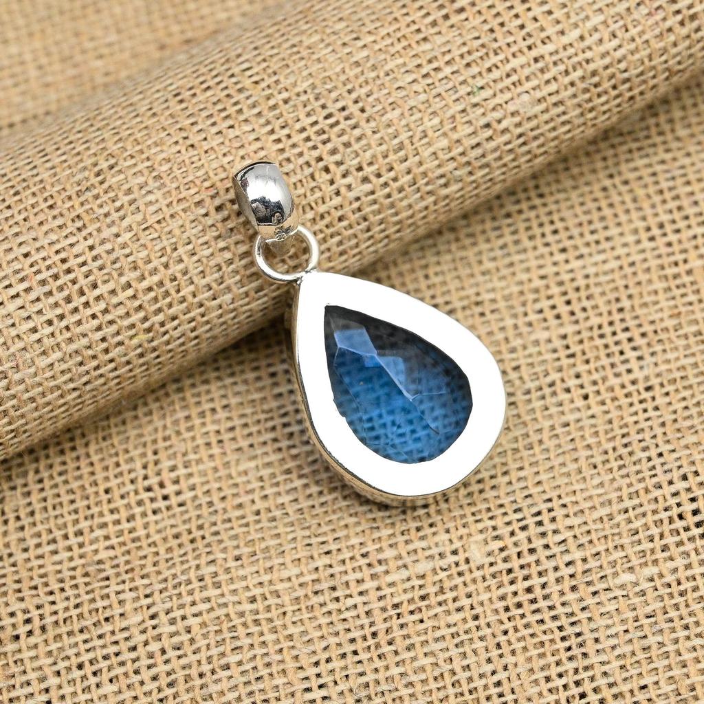 Tanzanit Kamień Szlachetny Ręcznie Robiona Biżuteria Srebro Próby 925 Wisiorek Dla Kobiet