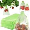100Pcs with Drawstring Fruits Insect Proof Bag Mesh Anti-Bird Netting  Vegetable Flowers