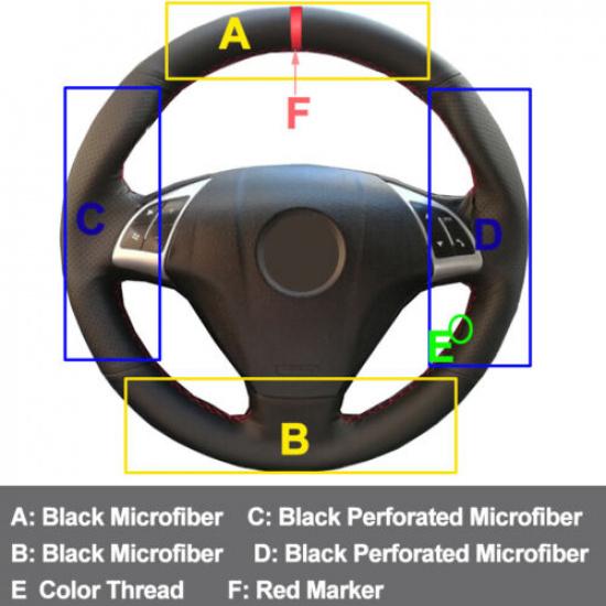 DIY Car Steering Wheel Cover For Fiat Punto Bravo Linea Qubo Doblo Grande Punto