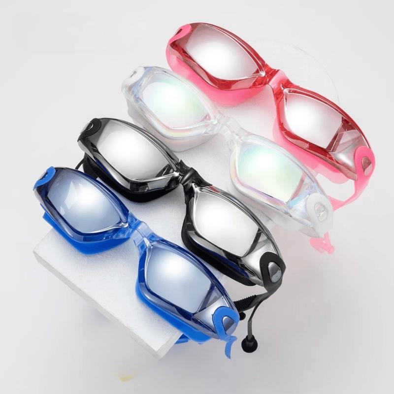 Yuzhan HD Anti-Fog Prescription Swimming Goggles with Integrated Earplugs