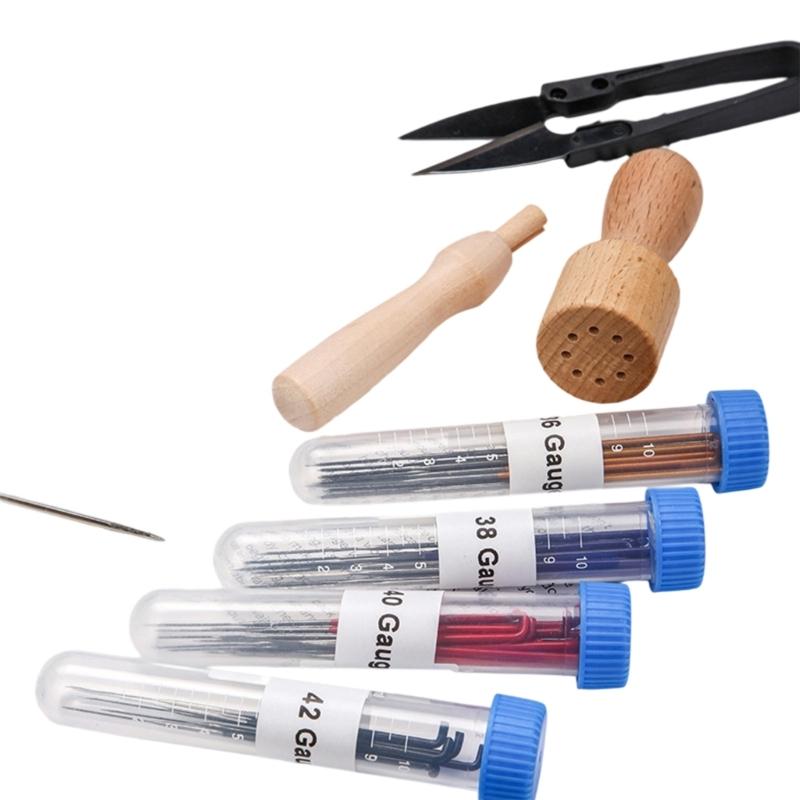 Needle Felting Supplies for Craft with Felting Needle Felting Pad Finger Cots Wood Handle Beginner Wool Felting Tool