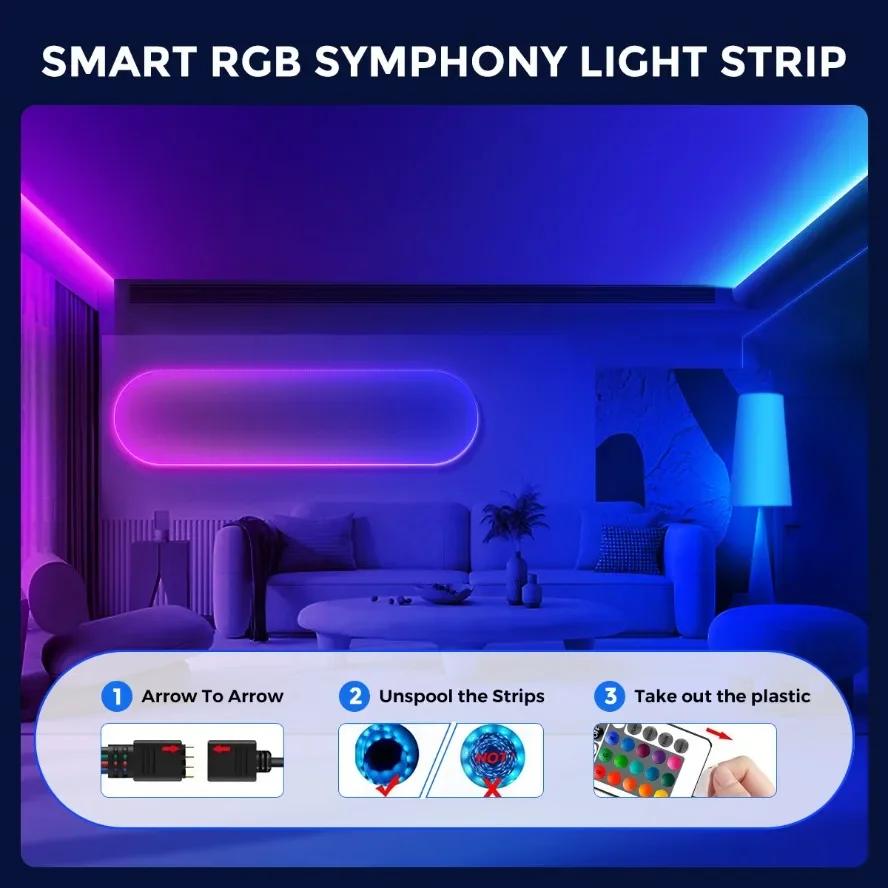 5V USB LED Strip Lights APP Control Color Changing 3535 RGB Led Light Flexible Lamp Tape for Room Decoration TV Backlight Diode