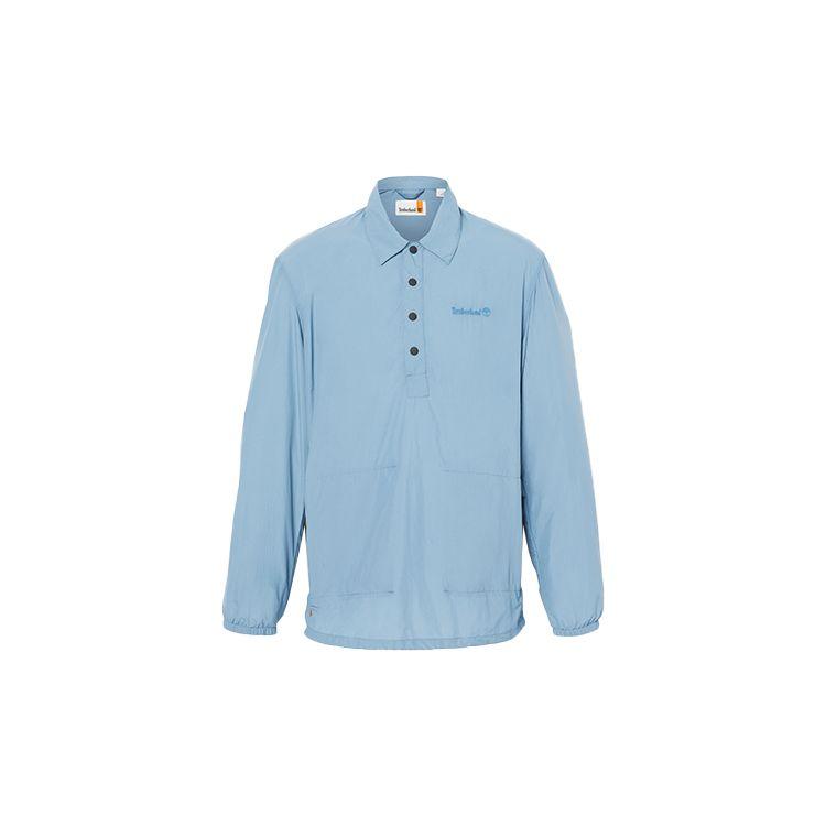 

Timberland Solid Logo Half-Zip Long Sleeve Shirt Men shirts Blue A68B1-DJ5 M