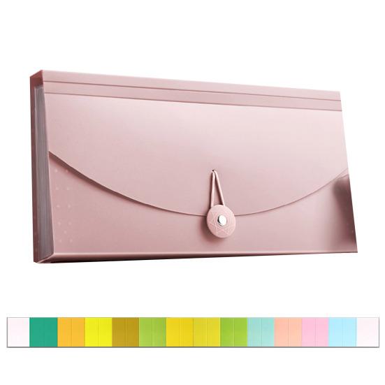 Quittungsorganizer Wasserdicht Kassenbeleg Halter Erweiterbare Aktenmappe Knopfdesign Große Kapazität Geschäftsgutscheine Aufbewahrungstasche