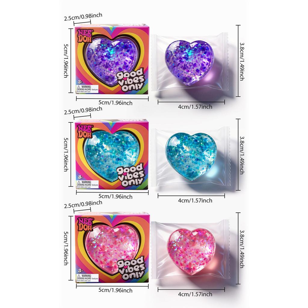 Heart for Stress Relief, Fun Sensory Stress Balls for Relax and Focus for Office and Classroom