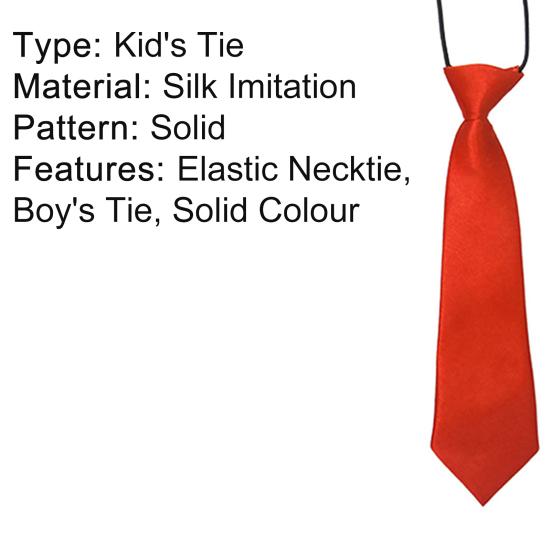 Necktie Breathable Elastic Solid Color Boy Stain Necktie for Wedding