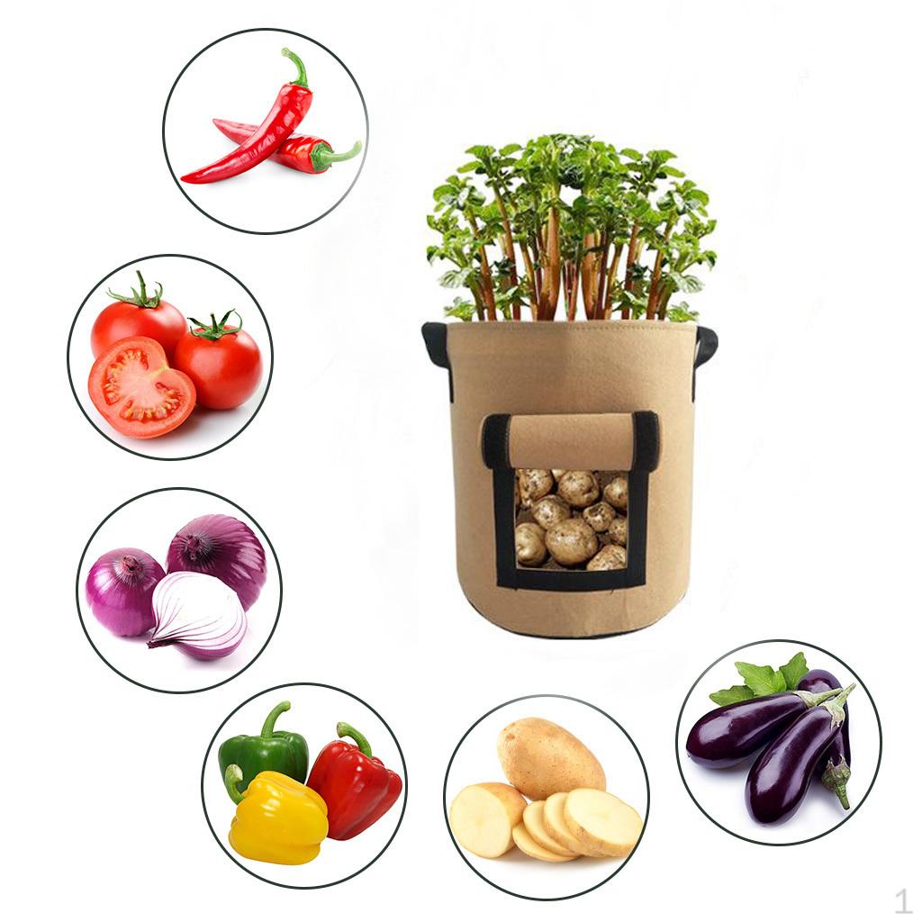 

Bags Waterproof Potato Planting Bags,Durable & Reusable Cultivation for Vegetable M Light Tan
