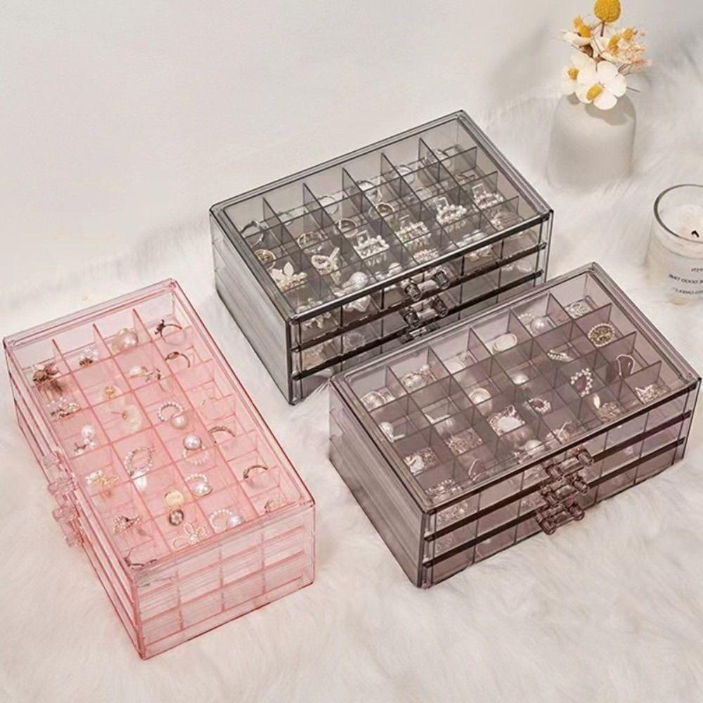 Acrylic Jewelry Sorting Box Drawer Style Earring Storage Box  Ring Earring Necklace