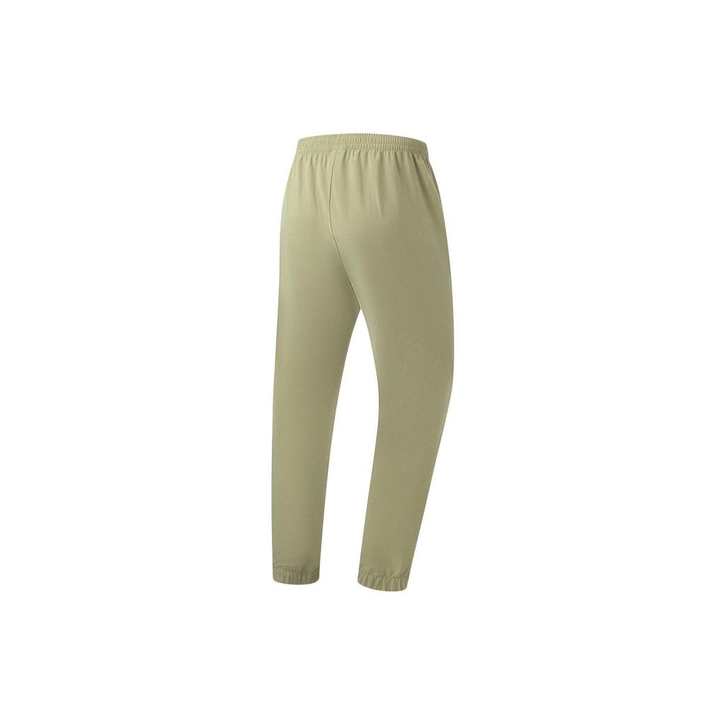 Lining Fitness Series Solid Color Logo Embroidery Quick-Dry Straight-Leg Sports Pants Men Bottoms Willow-Green AYKT207-3