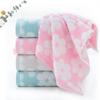 Pidada Hand Towels Set of 2 Floral Pattern 100% Cotton Soft Absorbent Decorative Towel for Bathroom (Pink)