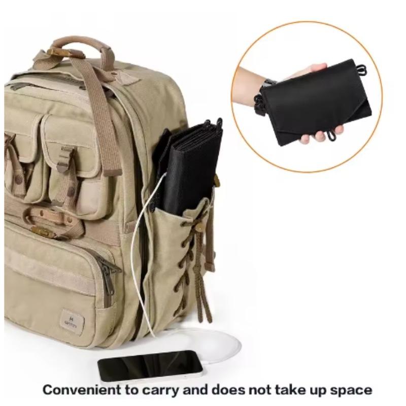 USB Solar Panel Set Foldable Power Bank, Suitable for Outdoor Activities Such As Camping, Hiking, Cycling, Fans, Flashlights, Etc