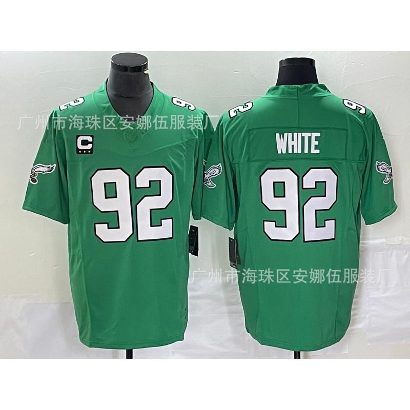 Philadelphia Eagles NFL Jersey 1 Jalen Hurts Green Embroidered Football Shirt Men