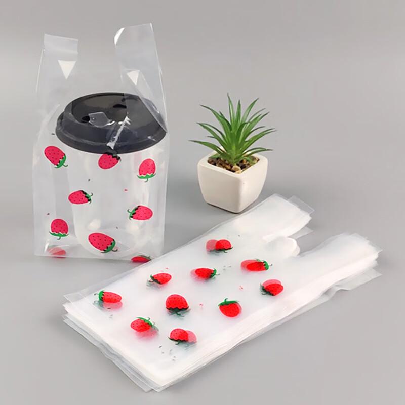 Disposable Strawberry Plastic Takeaway Bags