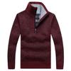 Maglione da Uomo Autunno e Inverno Collo Alto Giacca Spessa in Velluto Plus Maglione Lavorato a Maglia Largo Collo Semi-alto Top con Cerniera Camicia Base