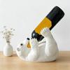 Suporte para Garrafa de Vinho Urso Polar Fofo Rack de Vinho de Resina Decoração de Bar Escultura Adorável para Bancada de Cozinha em Casa Festa Presente Único para Amantes de Vinho