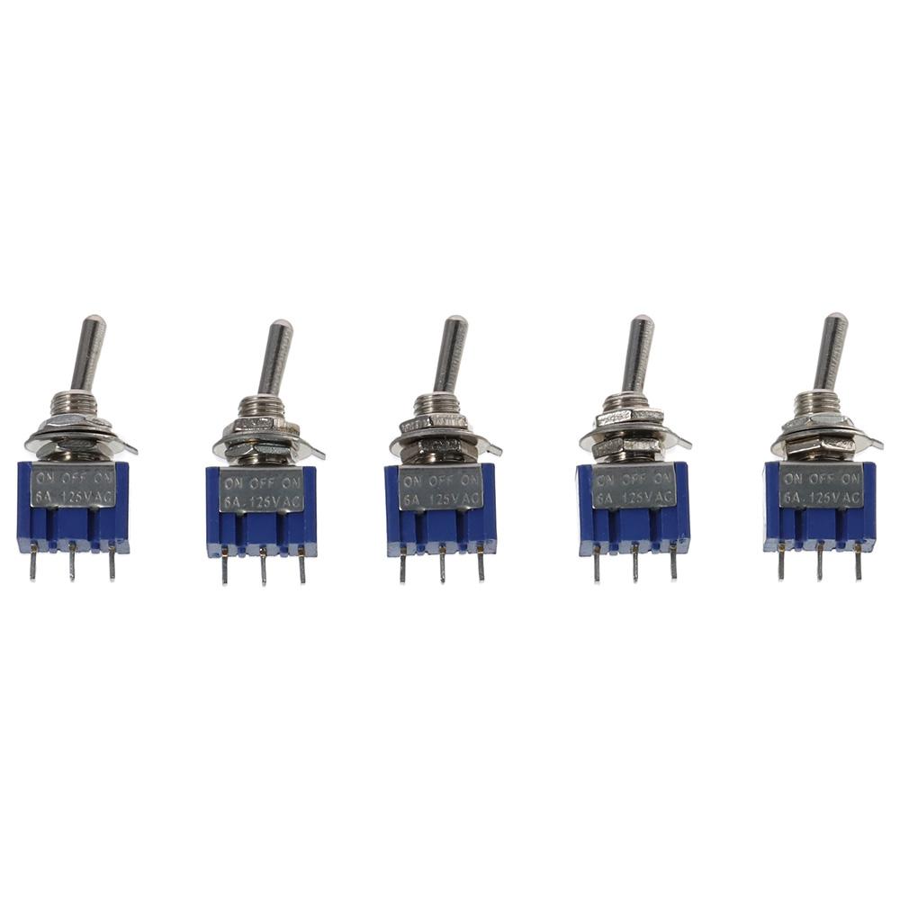 10pcs 3-Pin 2 Position Miniature Toggle Switch 3-Pin 2 Position  Small Electronic Equipment