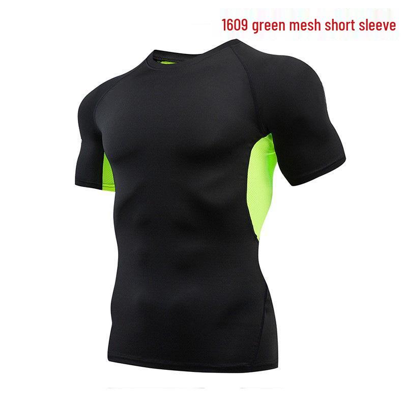 Men's Quick-Dry Elastic Sports T-Shirt - Breathable Ice Silk Short Sleeve Fitness Wear