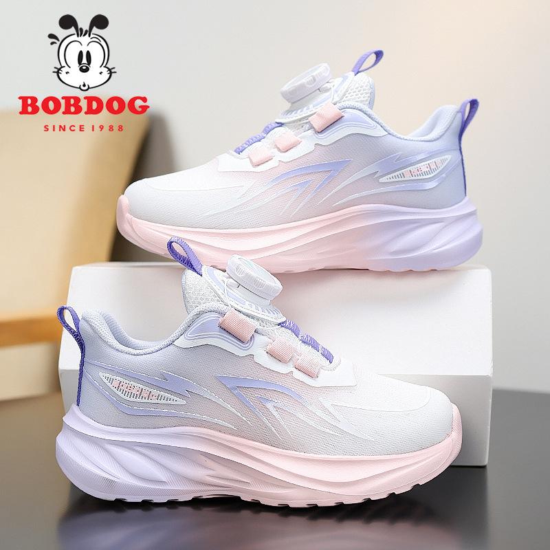Spring 2026 new mesh breathable medium and large children's soft-soled girls running shoes