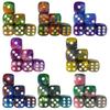 6pcs/set 16mm Standard Dots Dice Two Color and Glitter 6 Sided Rounded Corner Dice for Tabletop Games Role-Playing Accesso