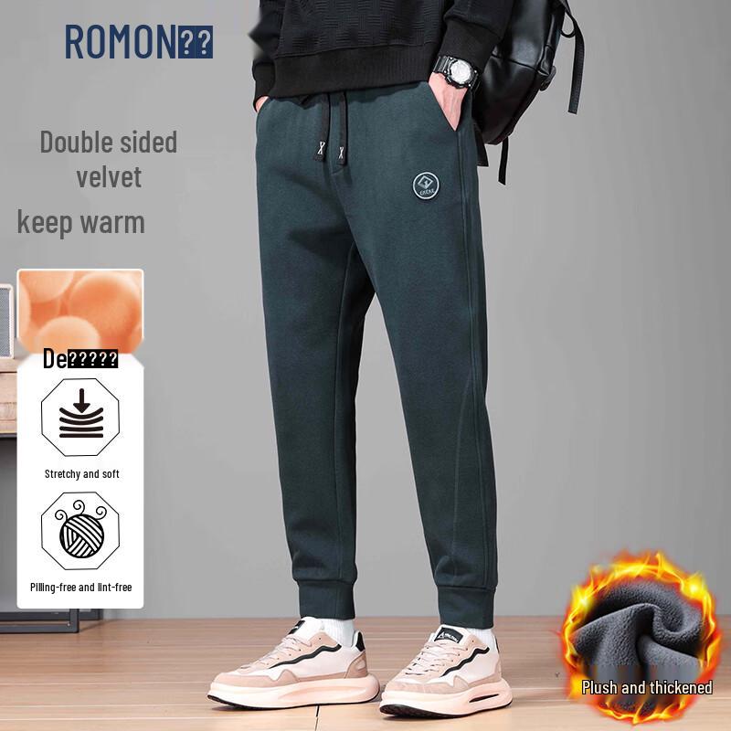 

ROMON Men s Anti-Wrinkle Fleece Straight Leg Sweatpants 3XL