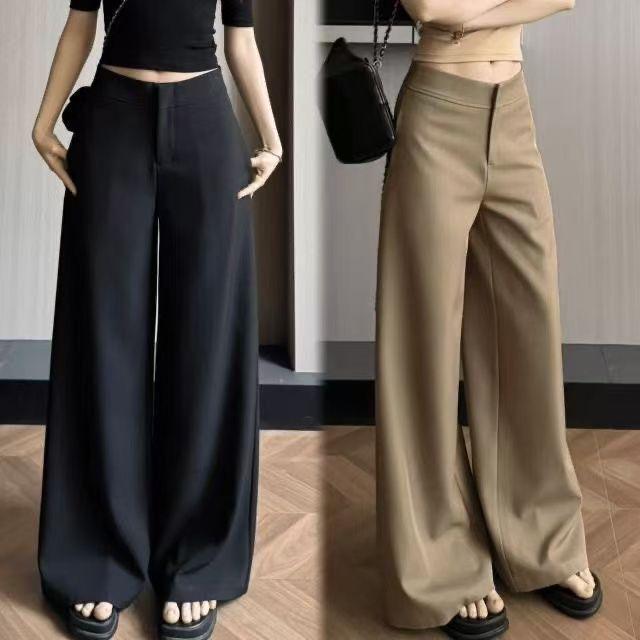 

Stylish Retro Loose-Fit Suit Pants - Spring/Summer 2026: Elegant, Slimming, and Versatile for Casual Wear. Medium серый