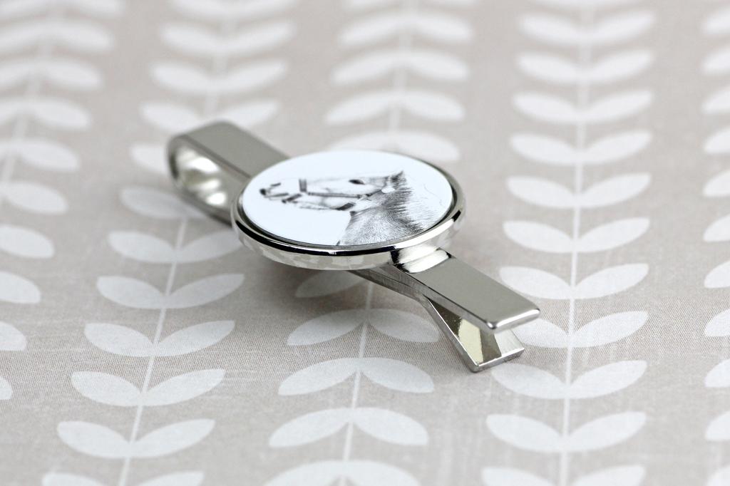Haflinger - tie clip with a horse, personalized tie clip, a unique gift for a man from the Art-Dog brand