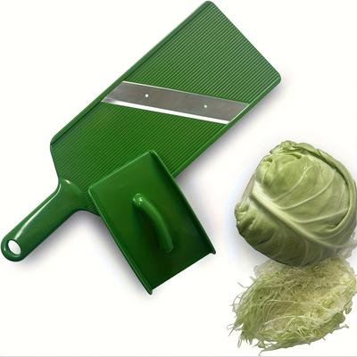 Large Stainless Steel Vegetable Slicer, Chopper , Manual Portable Blades for Cabbage, Onion, Potato, Carrot , Thin, Fluffy Green Smoothie