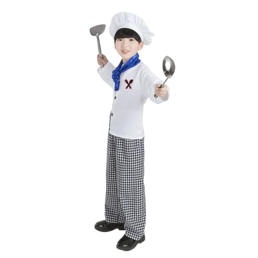 Rollenspiel Kinder Koch T-Shirt Karnevalsparty Kochmütze Kinder Kochuniform Kinder Jungen Mädchen