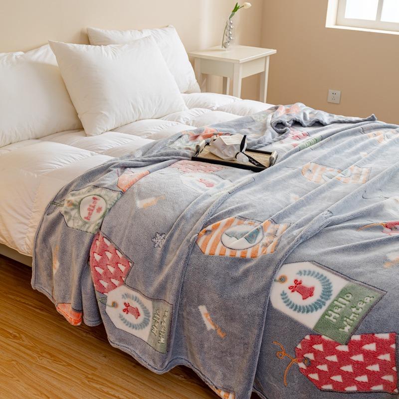 New soft snowflake fleece blanket household student dormitory blanket air conditioner blanket multi-purpose blanket fleece blanket