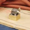 Vintage Brass Turtle Copper Desktop Ornament Flat Carving Leisure Seal Craft Antique Miscellaneous Copperware Wholesal