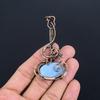 Owhyee Opal Edelstein Anhänger 999 Kupferdraht gewickelter Schmuck, Handgefertigter Antiker Anhänger Schmuck, Geschenk für Mutter