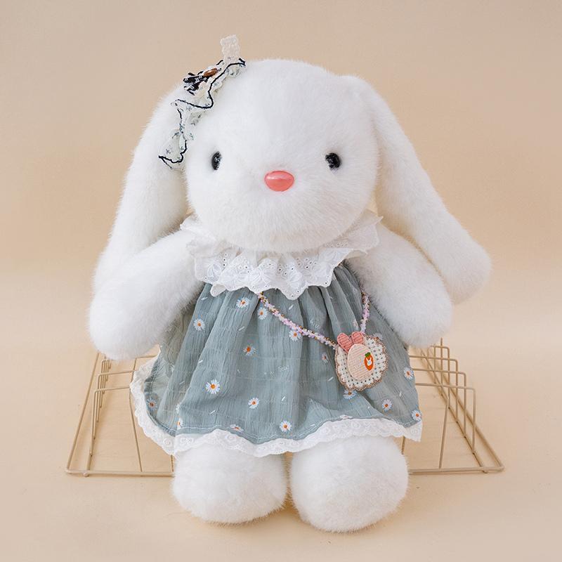 Sweet Romantic Rabbit&Sheep Plush Toys Soft Fluffy Lace Dress Cartoon Little Animal Doll Comfy Appease Doll Beautiful Gift