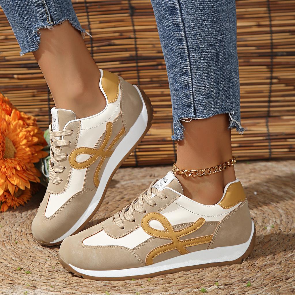 Daddy shoes women's spring and autumn round head lace-up fashionable and comfortable sports and leisure shoes