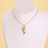 Nidin Fashion Ballerina & Mermaid Pendant Necklace For Women Cubic Zirconia Pearl Cute Neck Chain Girls Party Jewelry Gifts