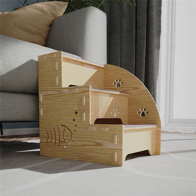 A84E-Pet Ladder, Elderly Cat And Dog Bed Ladder, Sofa Ladder, Dog Steps Wooden Teddy Cat Stairs