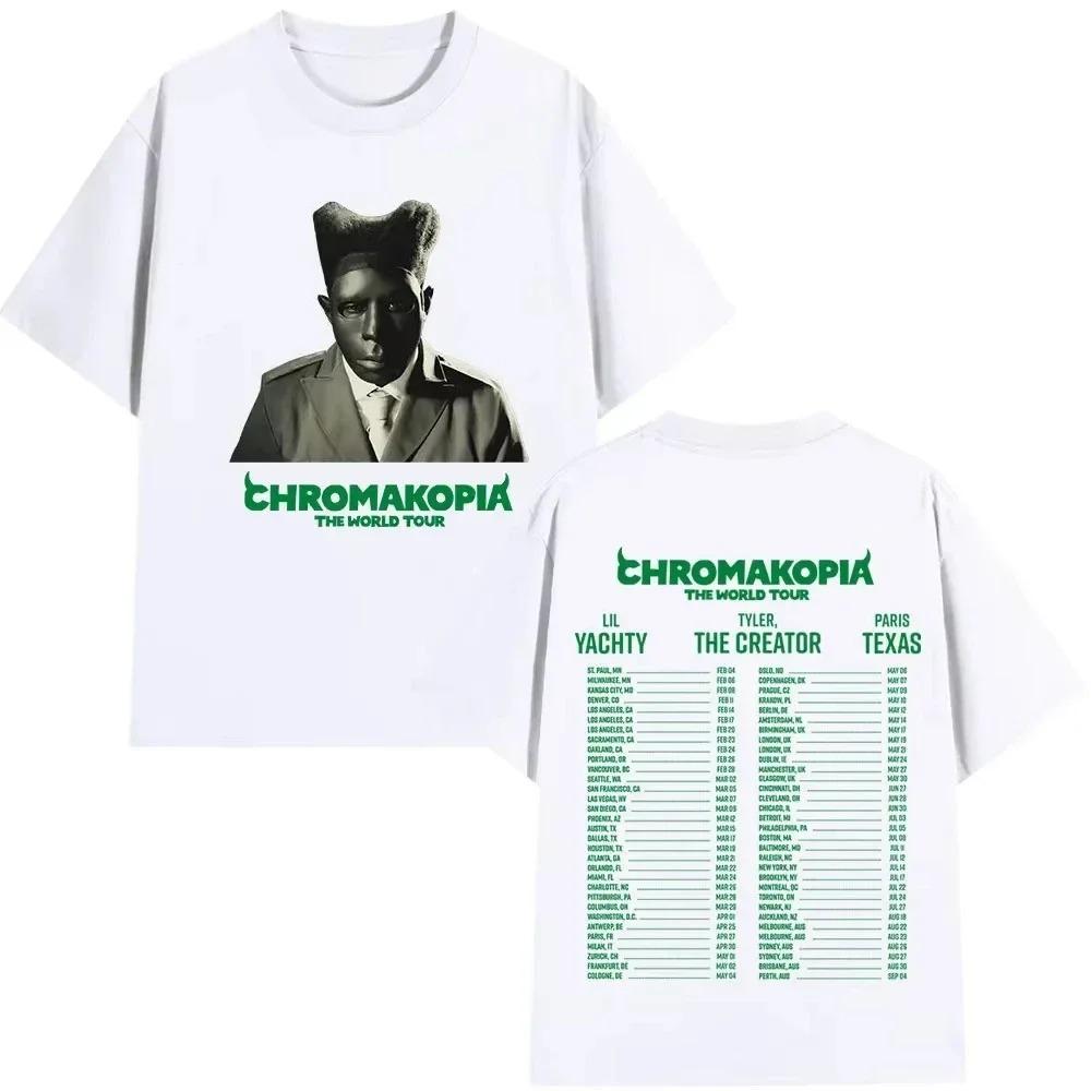 2025 Nové Letní Tyler The Creator Chroma World Tour Tričko Módní Hip Hopové Tričko Dárek Pánské Dámské Tričko s Krátkým Rukávem