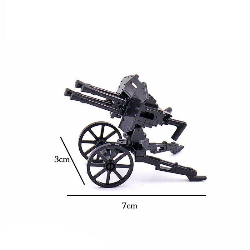 WWII Military Soviet German Cannon Building Block Set Soldier Vehicles Artillery Bunker Figure Weapon Accessories Toy Boy Gift Present K038