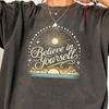 Believe In Yourself Retro Graphic T-Shirt, Inspirational Tee, Positive Vibes Shirt, Vintage Style Top, Motivational Clothing, Gift for Him